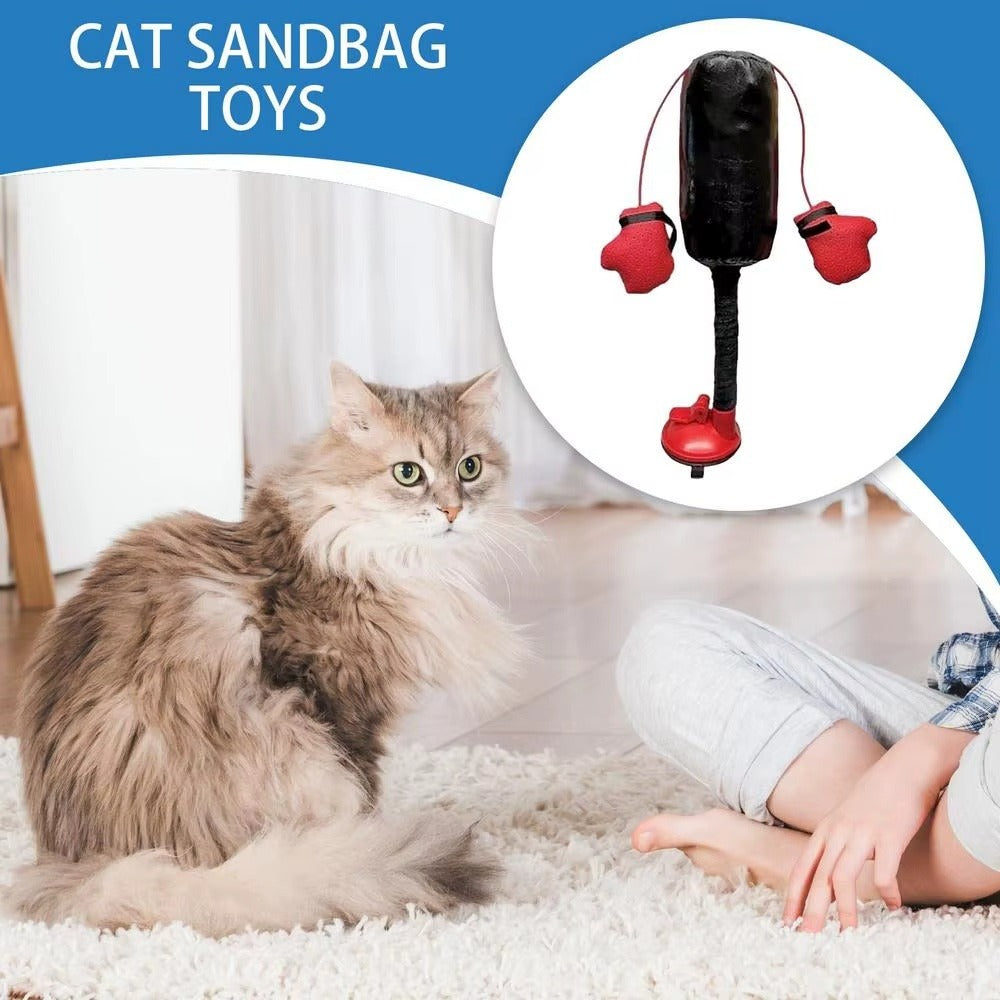 Brinquedo Saco de Pancada Portátil para Gatos