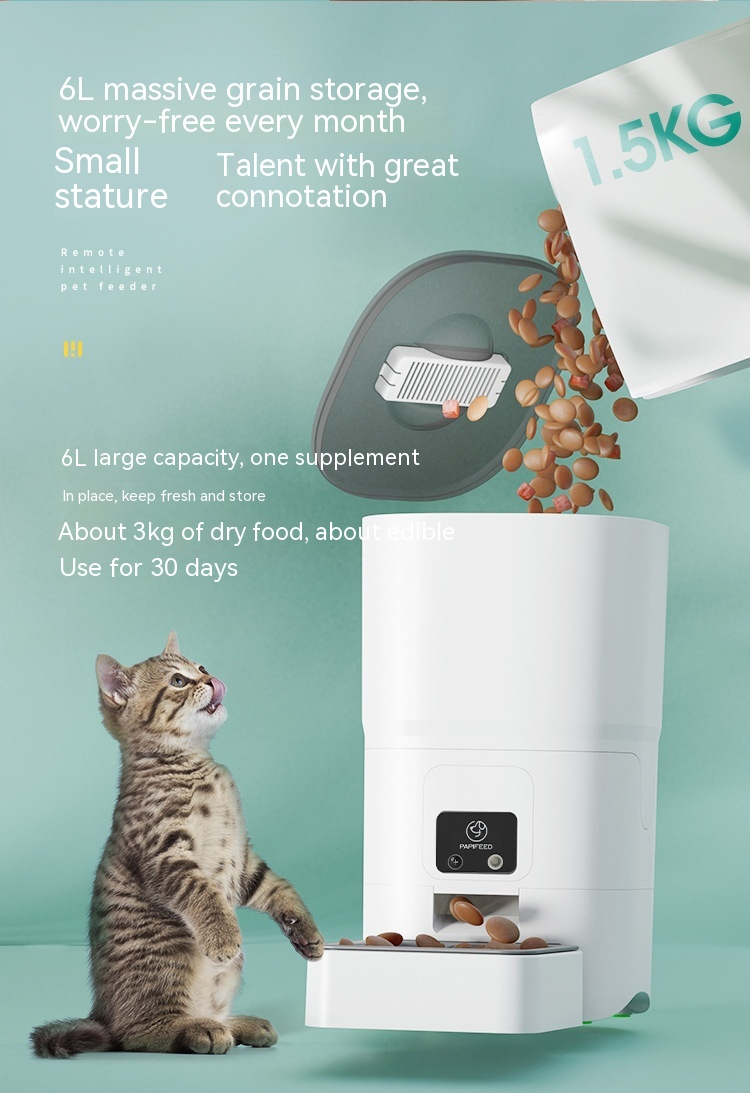 Comedouro Automático 6L para Cães e Gatos — Timer Programável
